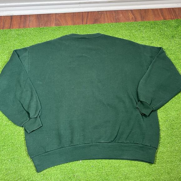 vintage jerzees crewneck sweatshirt 2XL Forest Green Solid pullover 90s XXL EUC - Picture 5 of 5
